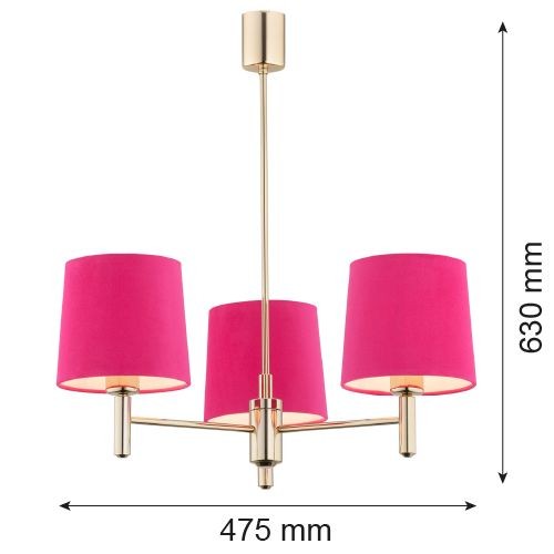 Lampadario ottone rosa - in,