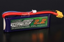 TURNIGY NANO-TECH 2200mAh 2S 7.4V 25C-50C BATTERIA LIPO XT60 RC