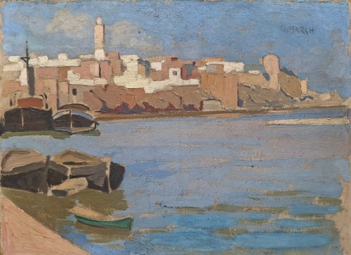 Dipinto giovanni march - march, (tunisi