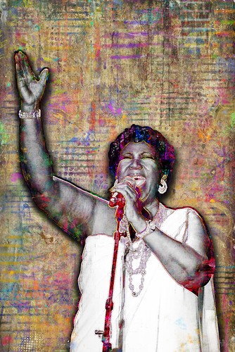 Poster omaggio aretha franklin - omaggio,