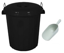 Pattumiera plastica nera 70L