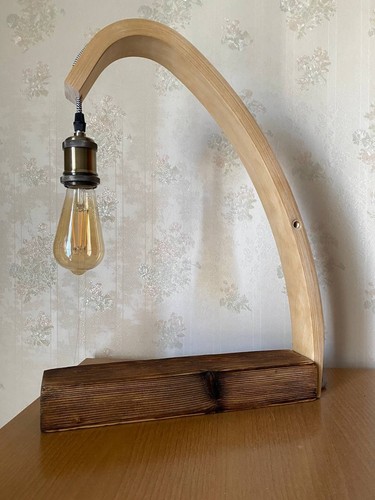 Lampada tavolo legno con - in,