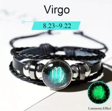 Braccialetto ecopelle con segno zodiacale VERGINE ♍️  bracciale zodiaco Oroscopo