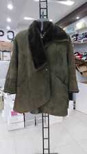 MONTONE SHEARLING Donna Woman Verde in vera pelle VINTAGE tg 42 MON 361 LZ