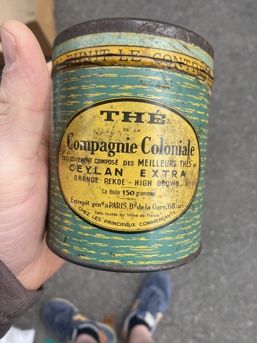 Scatola latta coloniale the - latta,