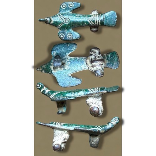 Fibula romana bronzo uccellino