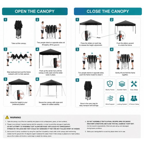 Carport pieghevole 3x3 3 - pieghevole, 3,3x3,3