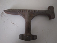 Strumento apribottiglie vintage Simplex misuratore serbatoio acqua coperchio metallo fuso olio