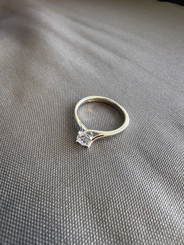 Anello solitario con - solitario, diamante