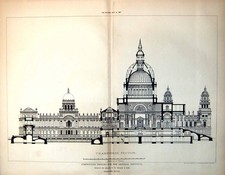 Stampa Artistica Manifattura Spiriti Bicchiere Terracotta Vaso Bottiglie Perian1888