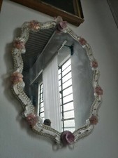 Specchiera specchio in Vetro di Murano da parete 86 x 60 cm originale PADOVA 