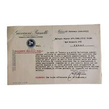 1940 Giovanni Bassetti Tessuti Lino Canapa Cotone Milano Lettera C02102