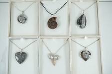 Pendente collana con fossile - collana,