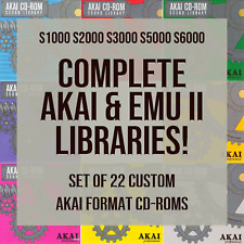 AKAI + EMU II - Librerie complete per S1000 S3000 S5000 S6000 XL: 22 CD personalizzati