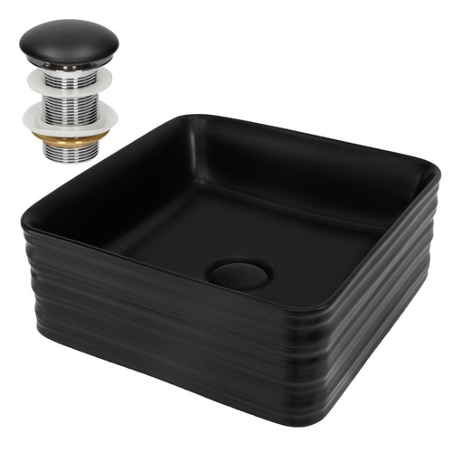Lavabo appoggio nero - lavabo, da