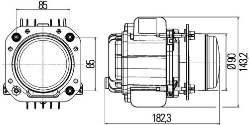 Faro anteriore led 1al 010 - anteriore, dx