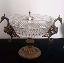 Alzata Cristallo E Bronzo