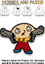 patch Stewie Griffin Family Guy toppa termoadesiva iron on bambino testa ovale