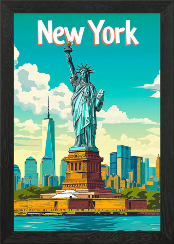 Poster viaggio new york con - poster,