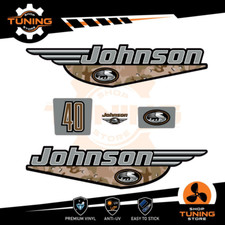 Kit Adesivi Motore Marino Fuoribordo Johnson 40 cv - versione MIMETICO
