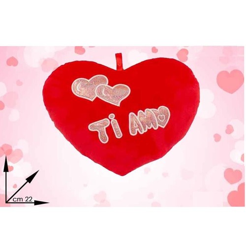 Cuscino cuore peluche - cuore,