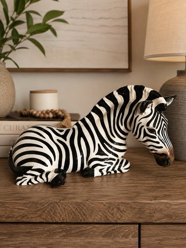 Rara scultura zebrata ceramica
