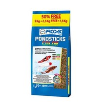 Prodac Pond Color Stick MANGIME 5 Kg + 2.5 Gratis Carpe Koi Pesci Rossi LAGHETTO