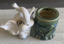 Vintage Elephant Planter Trunk