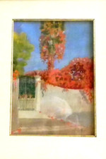 Muretto con vite americana - Olio di E. Riva