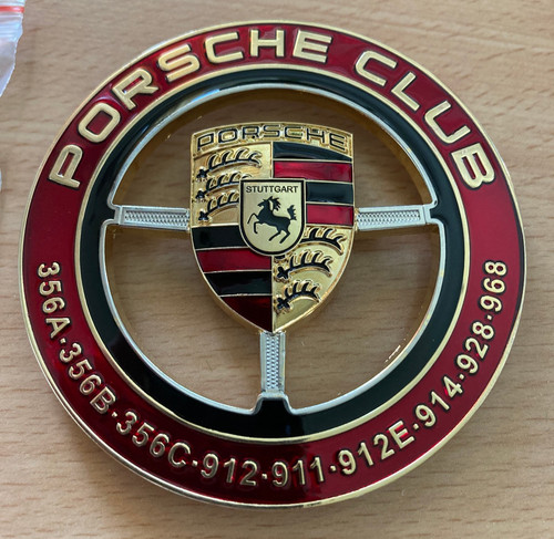 Badge targa auto - porsche, club