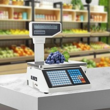 Scale Label Printing Scale Food Scale Commercial Receipt Printer 30kg/66.14 lbs