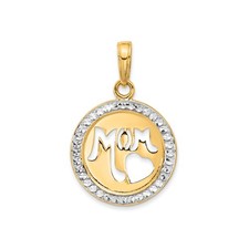 Ciondolo tondo bicolore