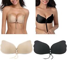 REGGISENO INVISIBILE PUSH UP SENZA SPALLINE FERRETTO SUPER SCHIENA NUDA BRA ABCD