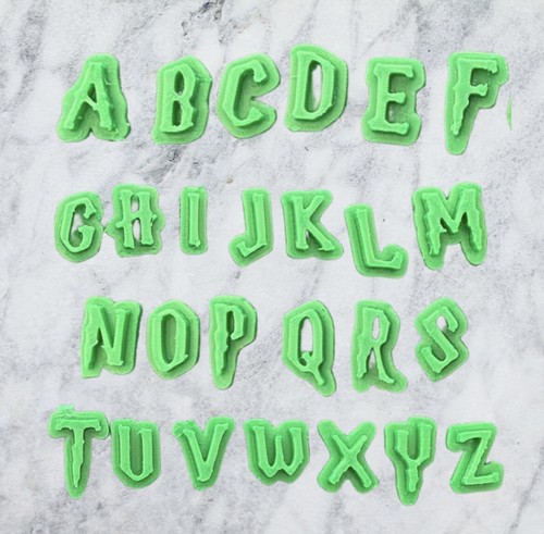 Taglie timbri lettere stile - 4, taglie!