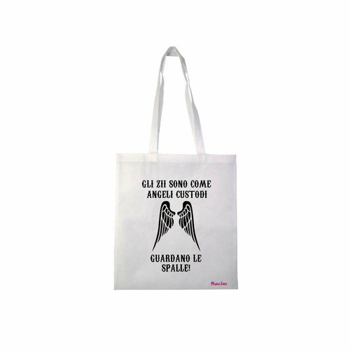 Borsa poliestere 36x40 scritta - borsa,