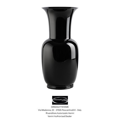 Venini vaso opalino - venini, nero