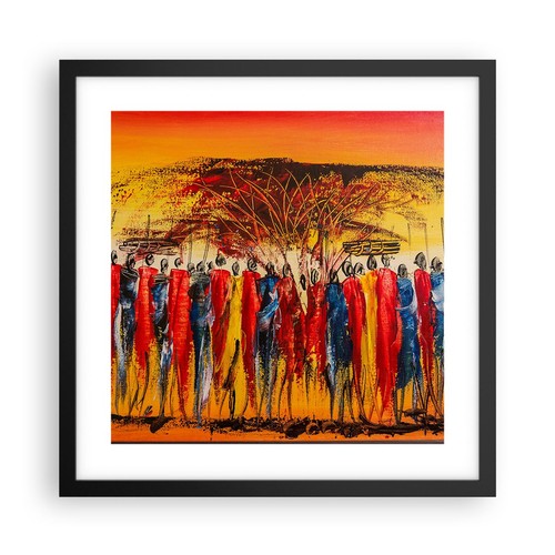 Poster 40x40cm africa - poster, tribù