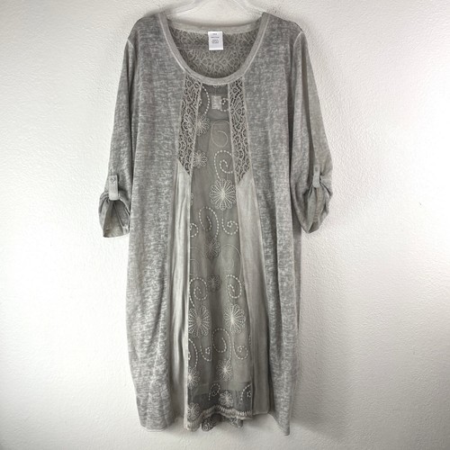 Abito tunica boho ricamato