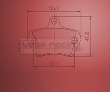 Pastiglie dei freni (set di 2) del tipo Top Kart, anteriore, (550)
