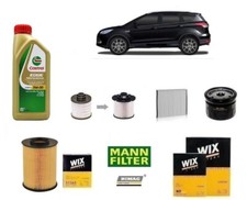 Kit Filtri Tagliando Ford Kuga II 2.0 TDCi 120 150 Hp + 6 Lt Olio Castrol 5w30
