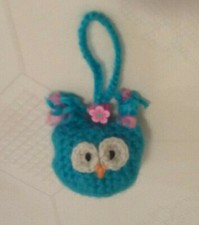 Crochet light blue/pink