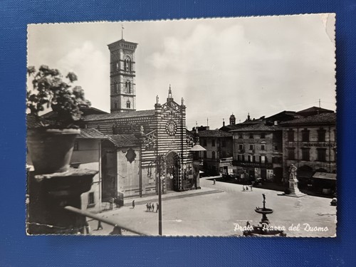 888a cartolina prato piazza - cartolina,