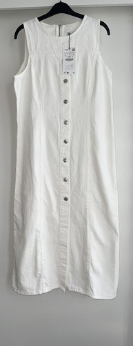 Zara abito midi denim bianco - zara,