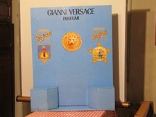 Espositore pubblicitario GIANNI VERSACE PROFUMI BLUE JEANS Italia anni 90