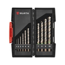 Punte Trapano per Acciaio ed Inox 1-10mm Set 10pz - WÜRTH 0626000010