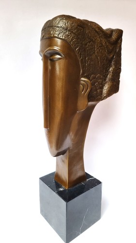 Statua bronzo testa - statua, in