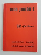 Manuale di officina workshop manual Alfa Romeo 1600 junior Zagato