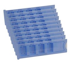 MC24 Scatola Porta Farmaci Portapillole per 1 Giorno, 4 Scomparti, Blu, da 10 pz