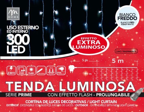 Tenda 300 led bianco - 300,
