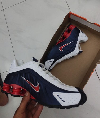 Nike shox white midnight - nike, white/midnight